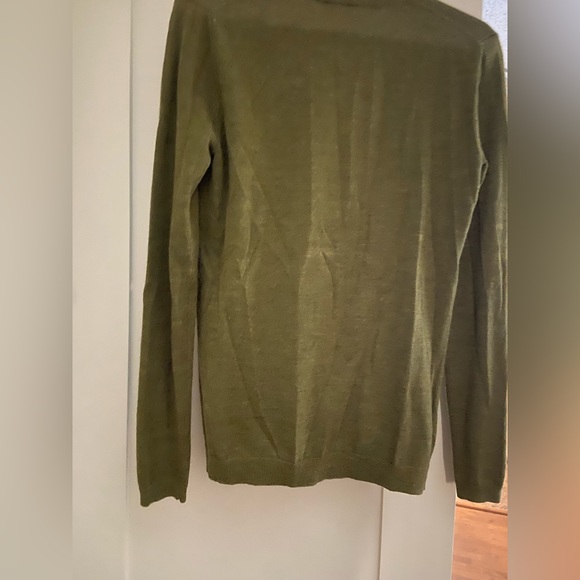 Loft size small cardigan sweater in olive green gray color. - Picture 2 of 7